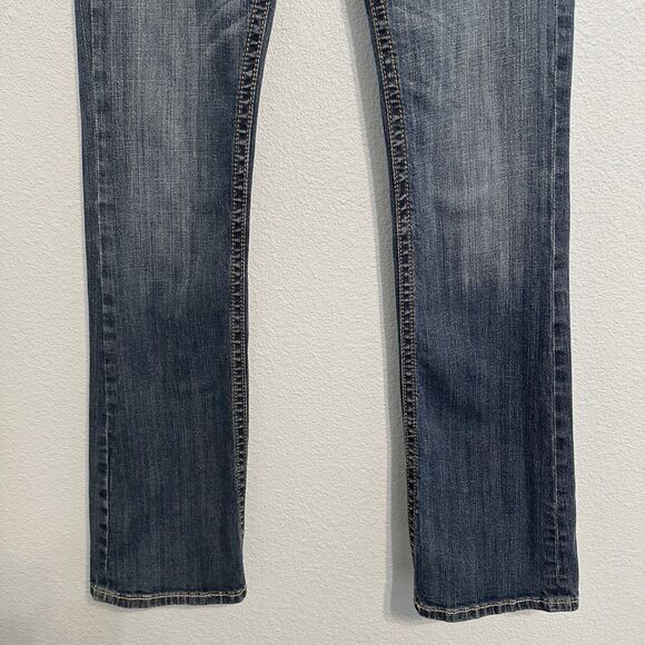 Miss Me Jeans JP4896D-3 Boot Gold Rivets Blue Denim Women’s Size 29x33 Low Rise - Picture 3 of 16